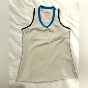 Lucky in Love juniors core cutout tank in white